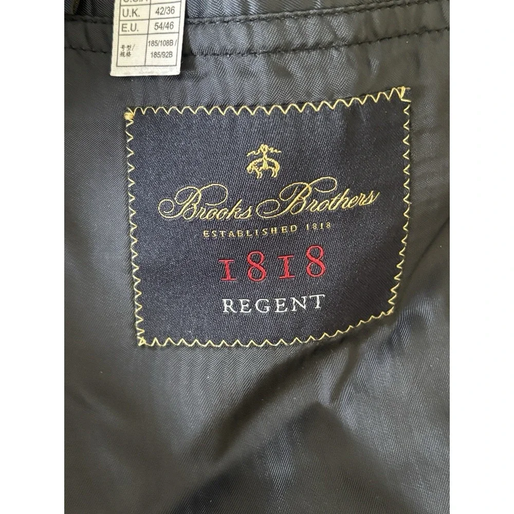 Brooks Brothers Blazer Mens 42L Navy Blue Regent Fit Estrato Italian Wool 1818